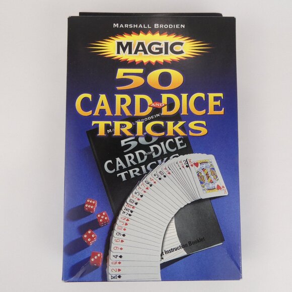 Marshall Brodien 50 Card and Dice Tricks Vintage 1990s New Factory Sealed RARE - Picture 1 of 7